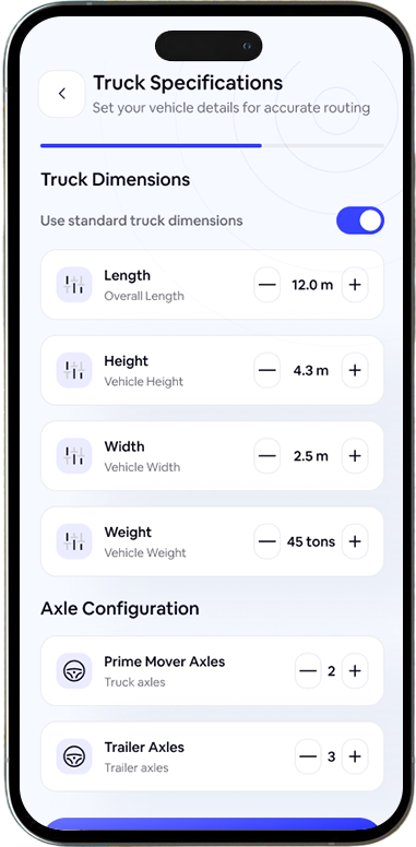 NavTruck Left Screen