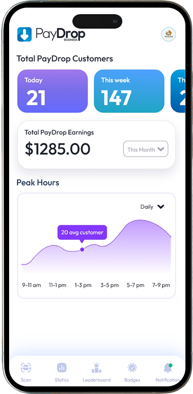PayDrop Center Screen